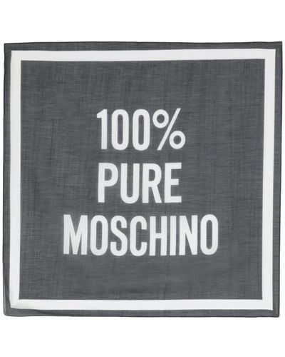 Moschino Fular con logo en jacquard - Negro
