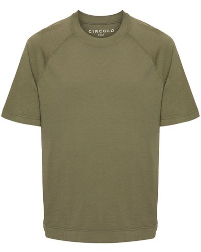 Circolo 1901 T-shirt en coton à manches raglan - Vert