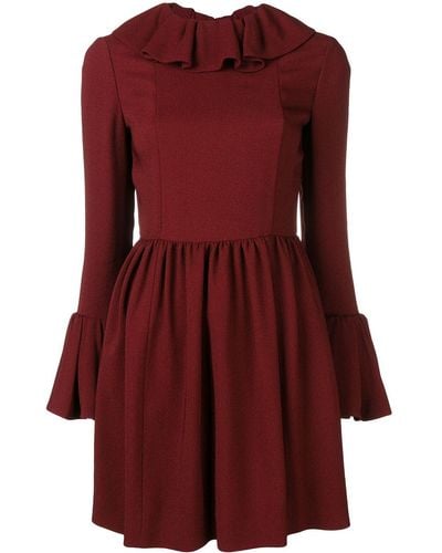 Valentino Mini-jurk Met Ruche Zoom - Rood
