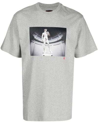Clot T-Shirt mit Melting David-Print - Grau