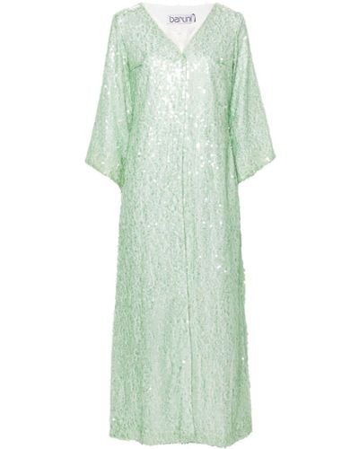 Baruni Loretta Sequinned Maxi Dress - Green