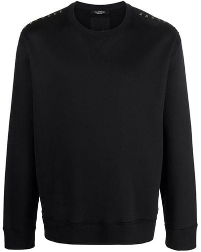 Valentino Garavani Untitled Studs Crew-neck Sweatshirt - Black