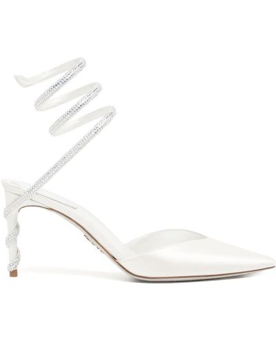 Rene Caovilla Cleo 80mm crystal-embellished sandals - Bianco