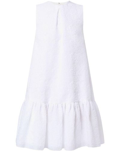 Erdem Maple Organza-Cloque-Kleid mit Gürtel - Weiß