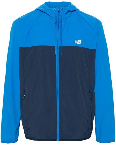 New Balance Colour-block Hooded Jacket - Blue