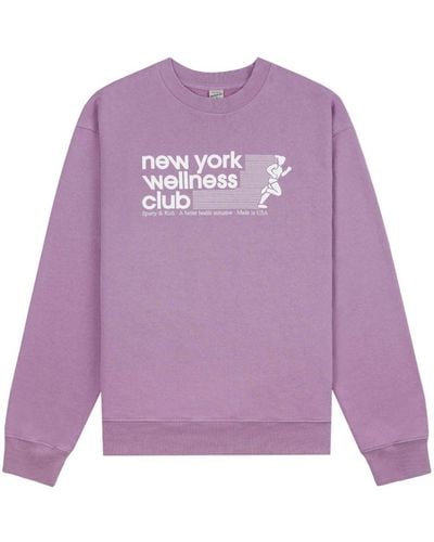 Sporty & Rich Usa Wellness Club Crew-neck Sweatshirt - Purple