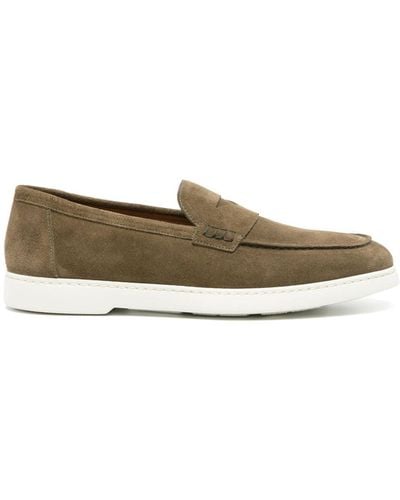 Doucal's Penny-slot Suede Loafers - Gray