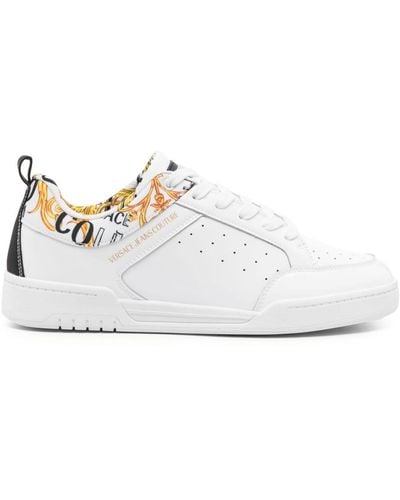 Versace Brooklyn Patent-leather Sneakers - White