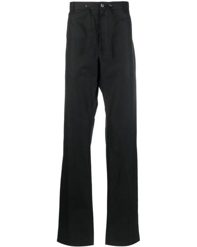 Alexander McQueen Pantalones rectos con cordones - Negro
