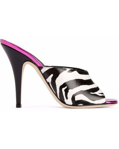 Giuseppe Zanotti Earthshine Zebra-detail Sandals - White