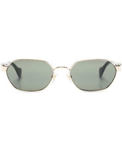 Gucci Mini Running Geometric-frame Sunglasses - Unisex - Acrylic - Grey