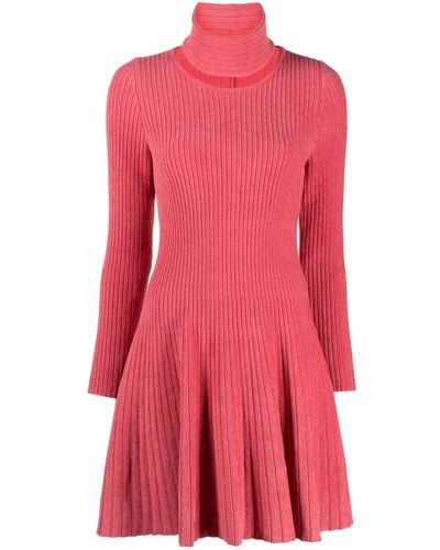 Antonino Valenti Ribgebreide Mini-jurk - Roze