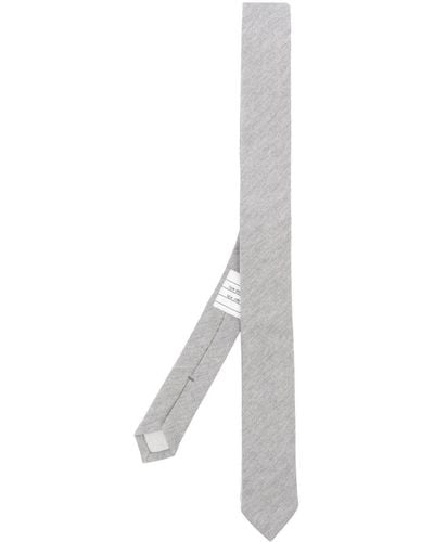 Thom Browne Classic Piqué-weave Tie - White