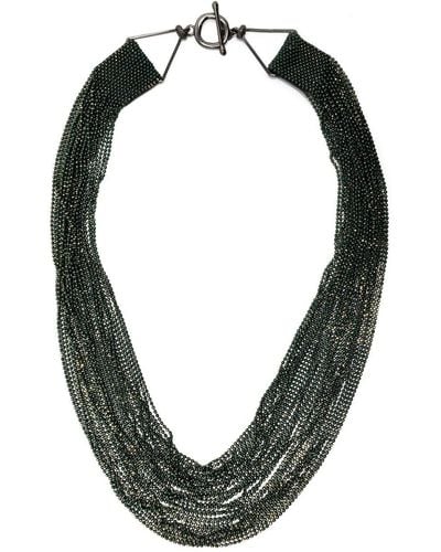 Fabiana Filippi Collar Shiny con múltiples cadenas - Negro