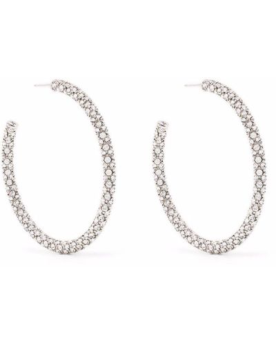 AMINA MUADDI Large Cameron Hoop Earrings - Natural