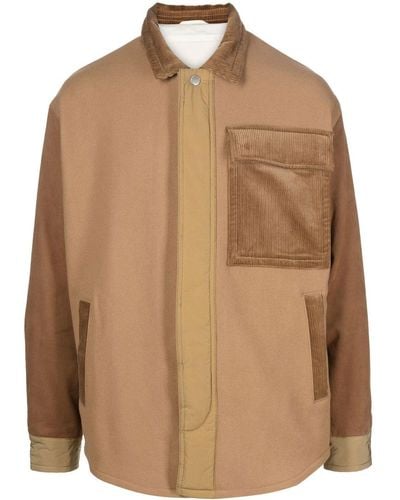Emporio Armani Corduroy-detail Shirt Jacket - Brown