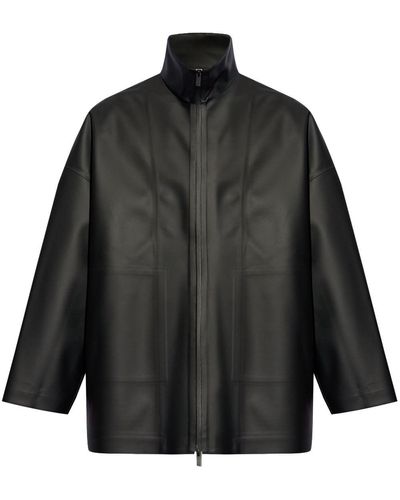 Fear Of God High-neck Faux-leather Jacket - Black