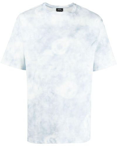 A.P.C. T-shirt Met Tie-dye Print - Wit
