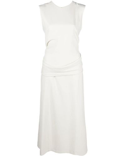 Totême Waist-panel Sleeveless Midi Dress - White