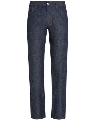 Zegna Roccia Slim-fit Jeans - Blauw
