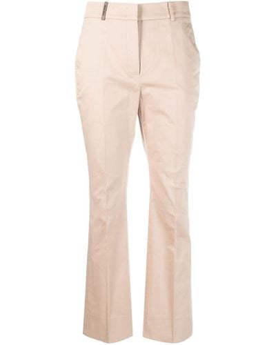 Peserico Mid-Rise Tailored Pants - Natural