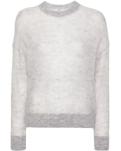 Peserico Mélange Open-knit Jumper - White
