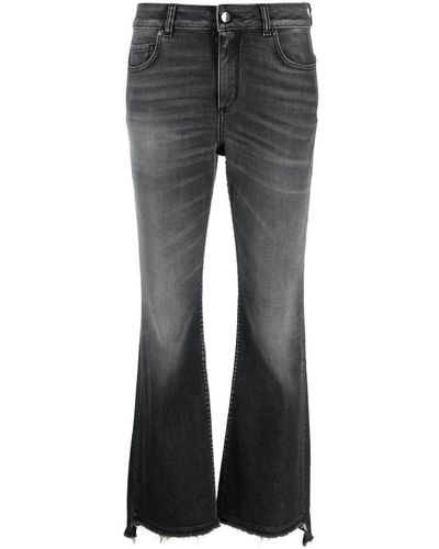 Dorothee Schumacher Cropped-Jeans mit Logo-Patch - Grau