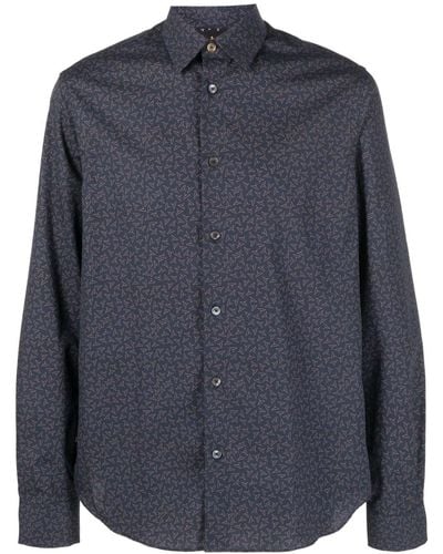 Paul Smith Overhemd Met Print - Blauw
