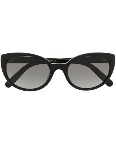 Marc Jacobs Sonnenbrille mit ovalem Gestell - Schwarz