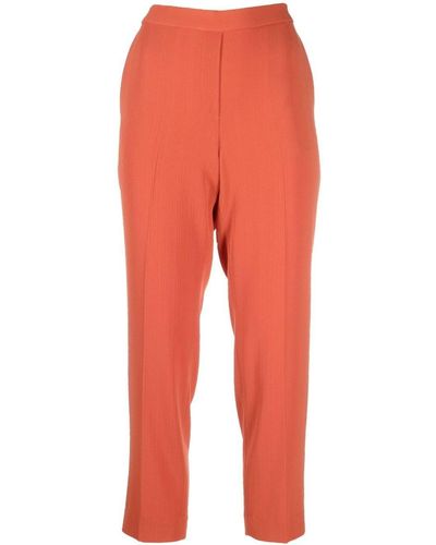 Theory Cropped Tapered-leg Trousers - Orange
