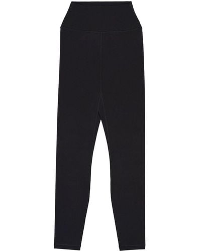 Sporty & Rich Bold Logo High-Waisted Leggings - Black