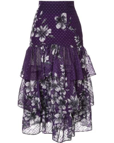 Bambah Bridget Ruffle Skirt - Purple