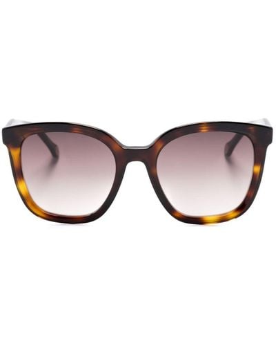 Carolina Herrera Lunettes de soleil Her 0225 d'inspiration wayfarer - Marron