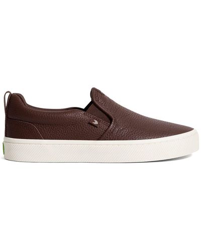 CARIUMA Leather Slip-on Sneakers - Brown