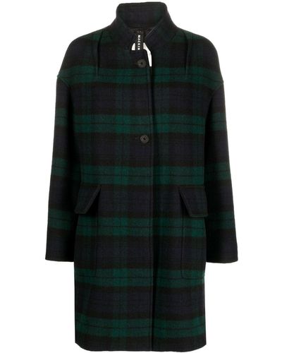 Mackintosh Freddie Plaid-pattern Coat - Green