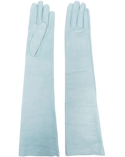 Maison Margiela Four-stitch Leather Gloves - Blue