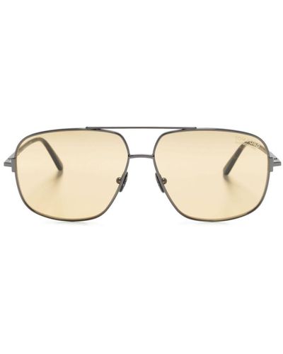 Tom Ford Tex Pilot-frame Sunglasses - Natural