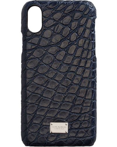 Dolce & Gabbana Crocodile Iphone X Case - Blue