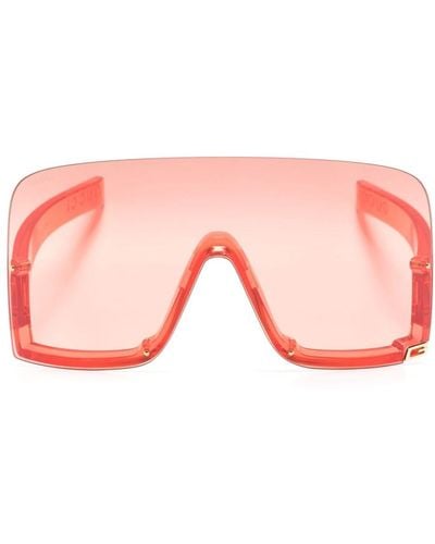 Gucci Oversized-Sonnenbrille mit Shield-Gestell - Pink