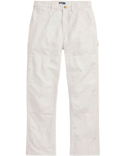 Polo Ralph Lauren Pantalon à coupe droite - Blanc