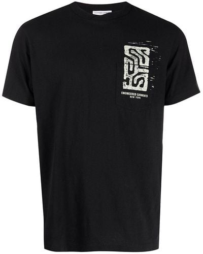 Engineered Garments T-Shirt mit Logo-Print - Schwarz