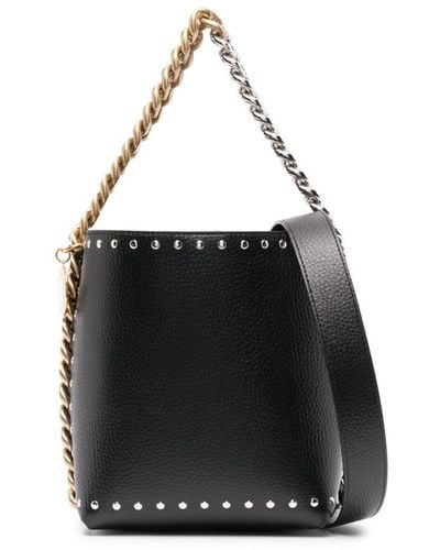 Stella McCartney Frayme Studded Bucket Bag - Black