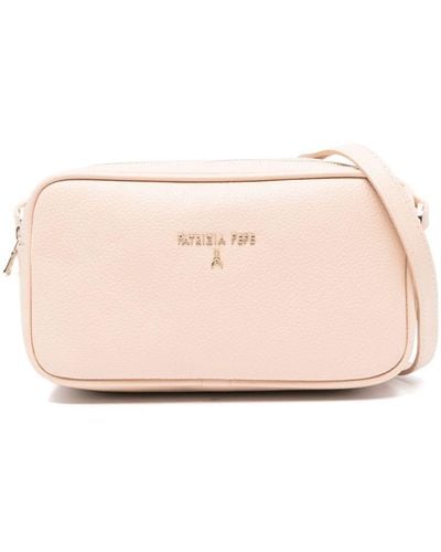 Patrizia Pepe Leren Crossbodytas - Roze