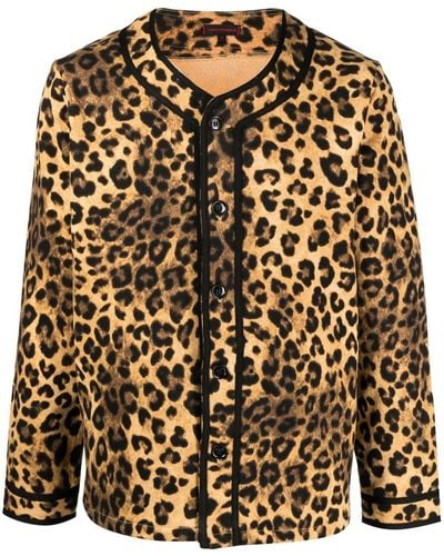 Clot Leopard-print Button-front Cardigan - Black