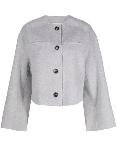 Loulou Studio Buttoned-up Wool Coat - Gray