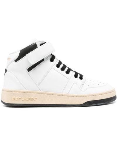 Saint Laurent Lax Mid Top Sneaker - White