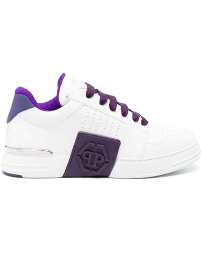 Philipp Plein Royal Street Logo-embossed Sneakers - Purple