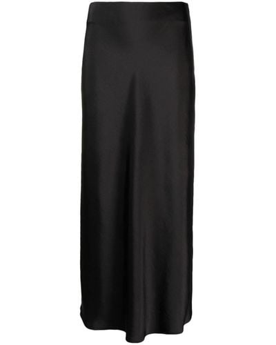 Claudie Pierlot Slip-style Satin Maxi Skirt - Black