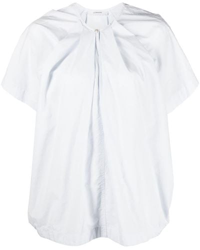 Lemaire Pleated Short-sleeve Top - White