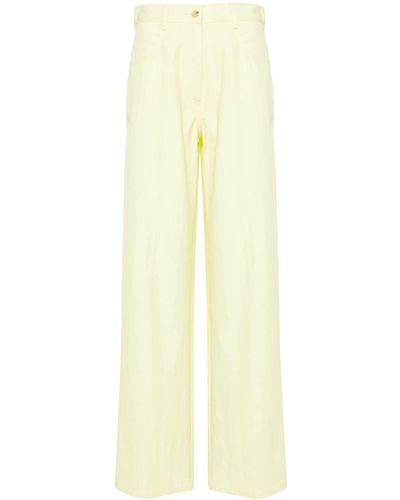 Forte Forte Vicose Cotton Chic Twill 5 Pockets Trousers - Yellow